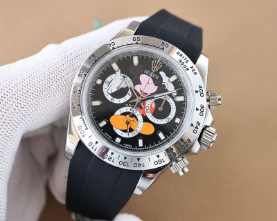 ROLEX Daytona 7750 Movement Stainless Steel Sapphire Glass Mickey Watch